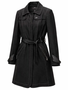 Miss Sixty coat. XL. Black. Zip up coat. Zipper also on pockets.